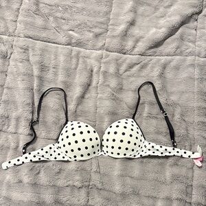 Victoria’s Secret Polka Dot Women's Bra - 34A Black and White
